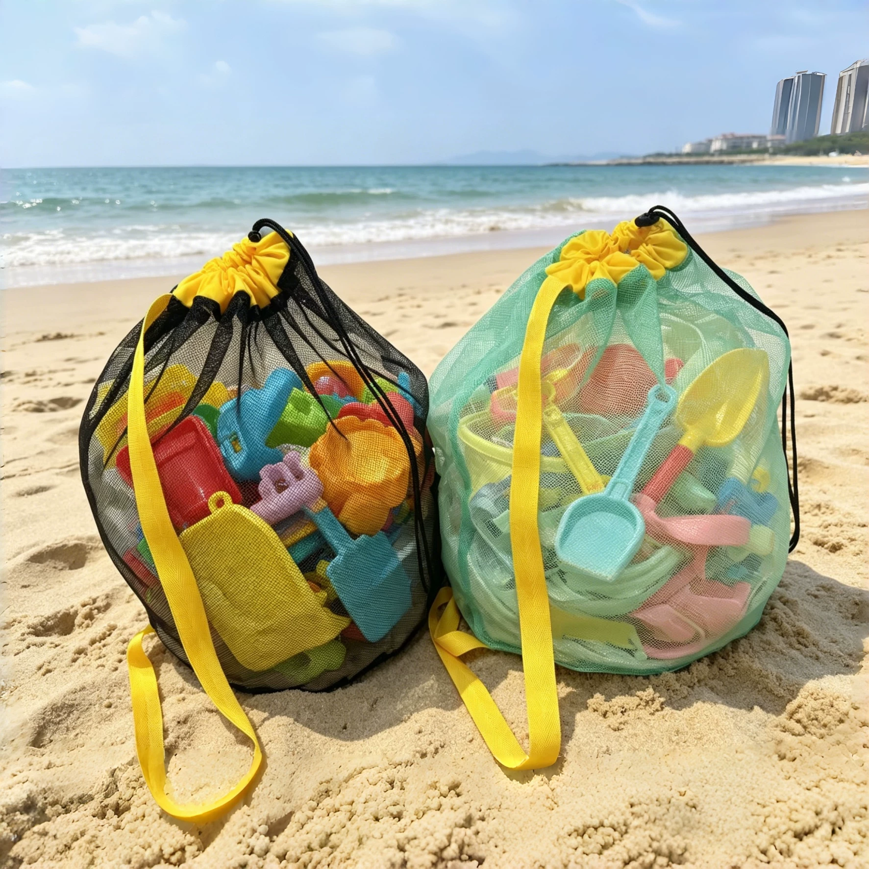 Large Mesh Drawstring Beach Ba - Dry Bag Roll Top review and price
