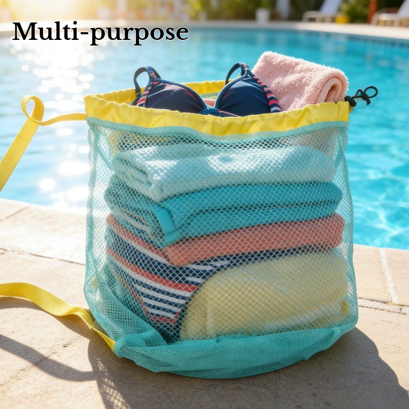 Large Mesh Drawstring Beach Ba - Dry Bag Roll Top review and price